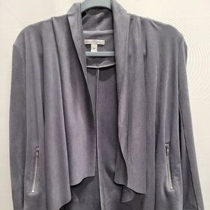 Gray suede like jacket